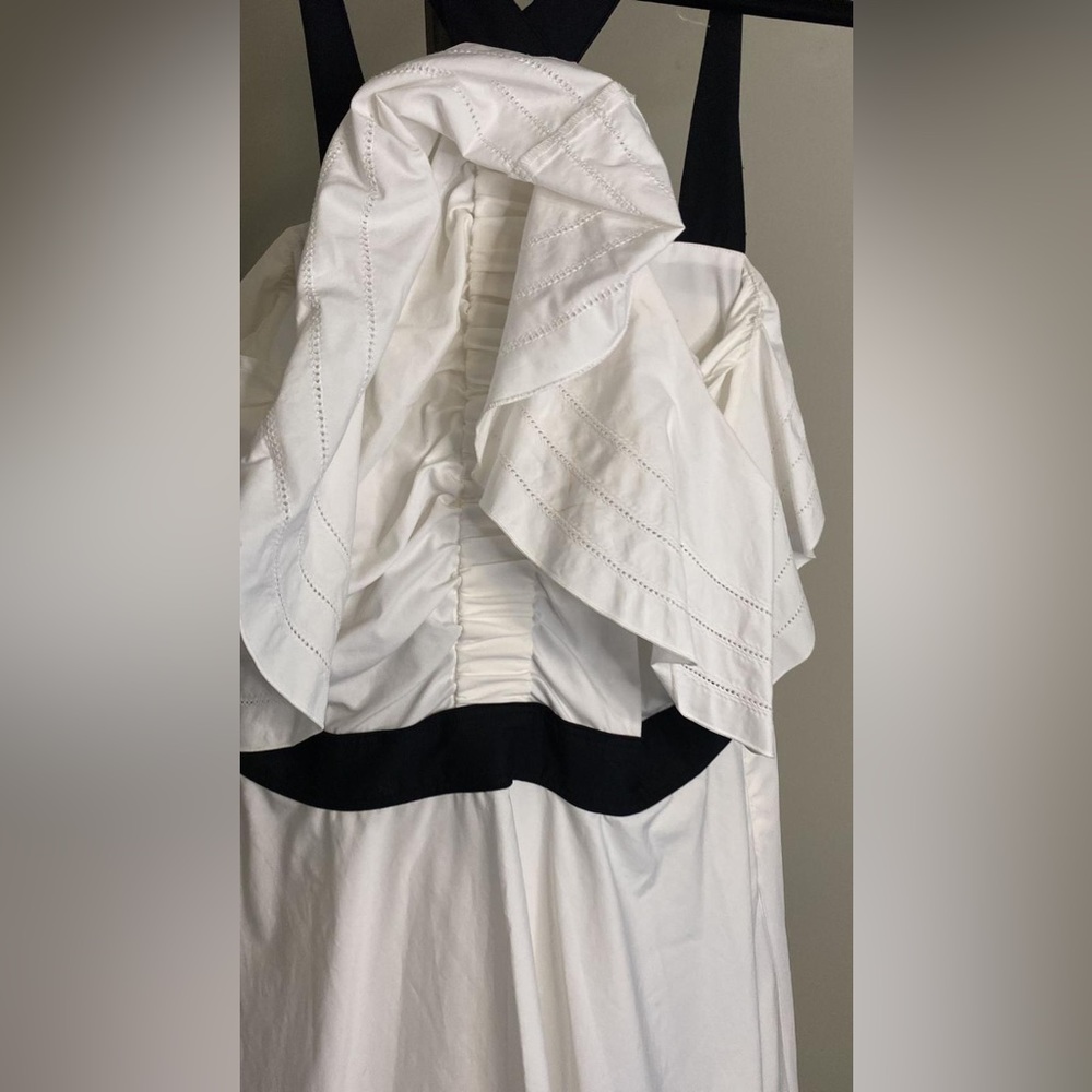 Off The Shoulder Halter Dress
White Ruffle Off Shoulder Dress by Derek Lam - Picture 4 of 16